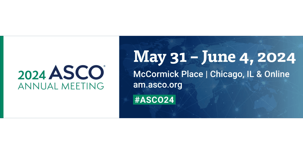 ASCO 2024 desktop banner with event dates and location